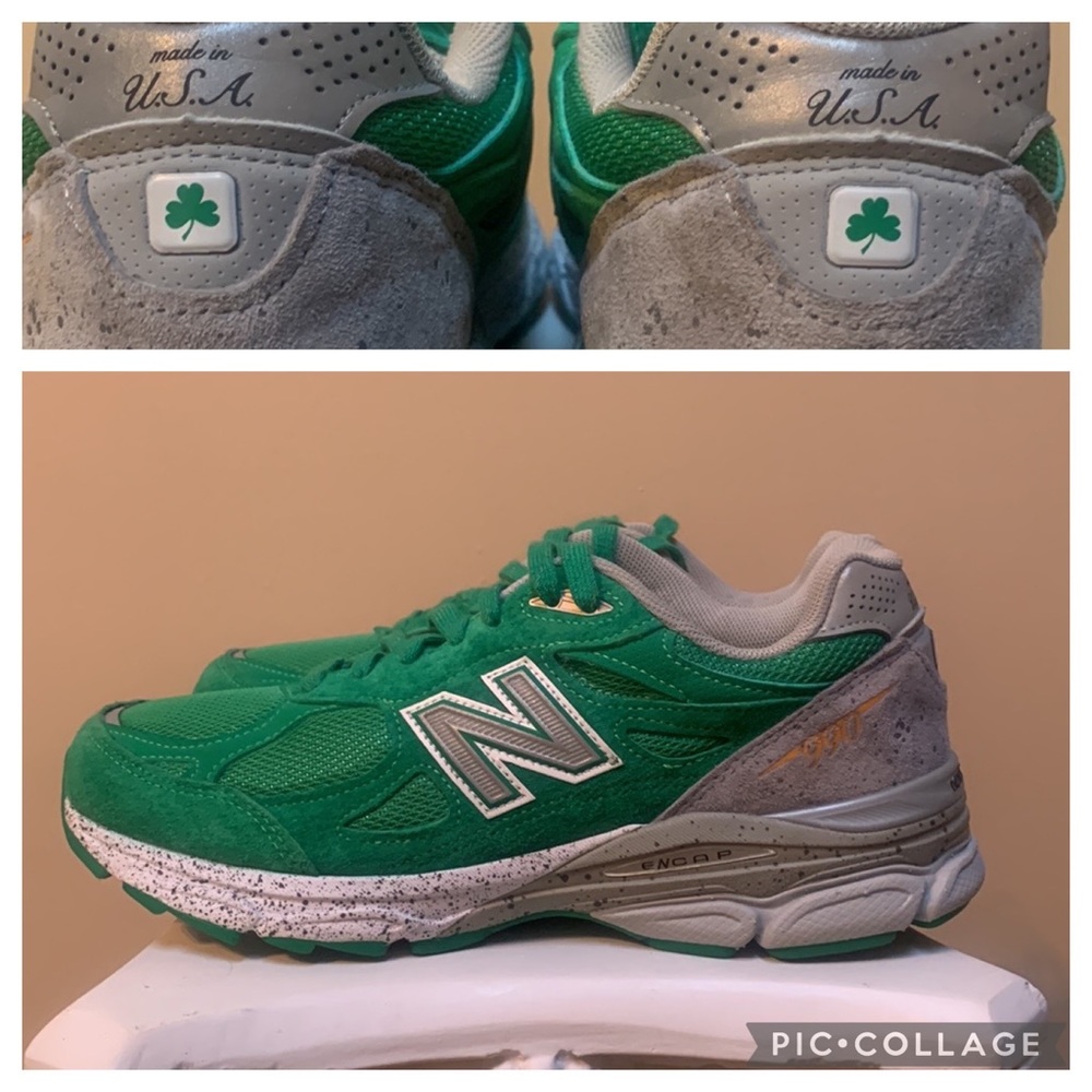 New Balance Limited Edition 990V3 Shamrock Green/Gray Women’s Sneakers
